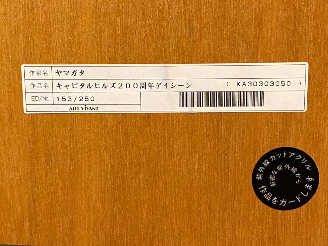 ヒロ ヤマガタ キャピタルヒルズ200周年シルクスクリーン