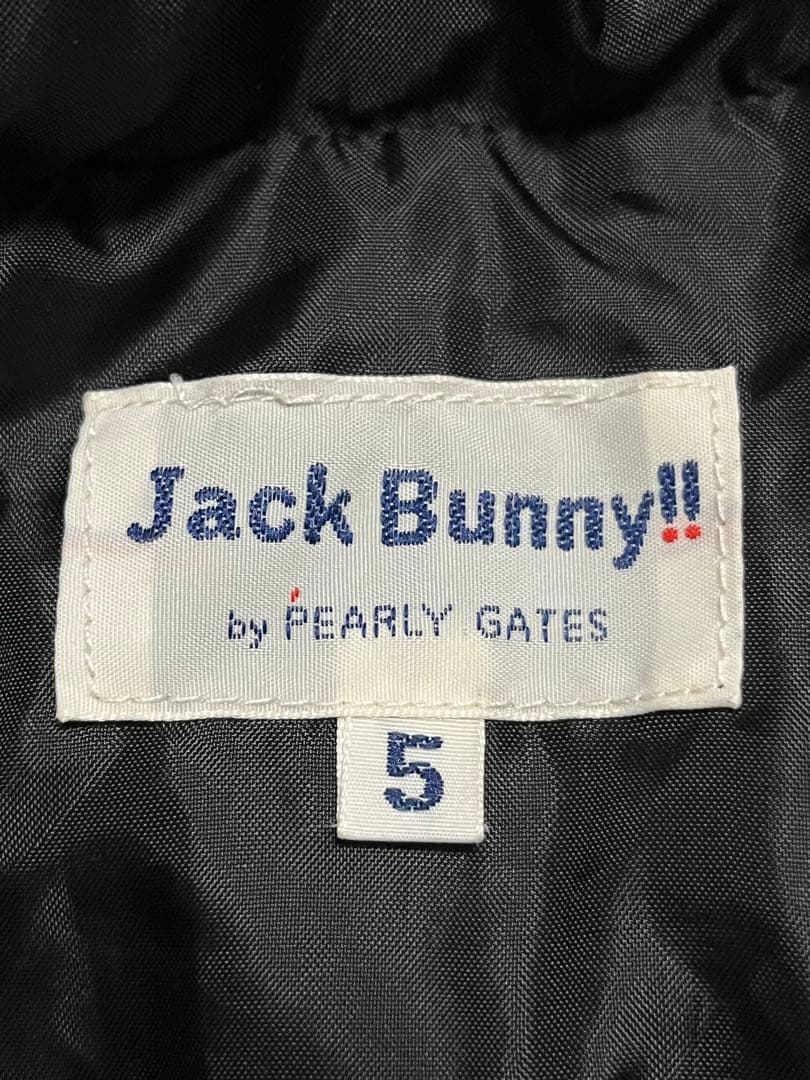 ジャックバニー　ウール×ナイロン中綿ベスト/5　ブラック×グレー　パーリーゲイツ