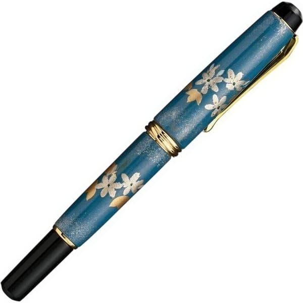 【限定品】呉竹(くれ竹)万年毛筆 夢銀河 輪島塗 雪割草 本漆 蒔絵 日本製