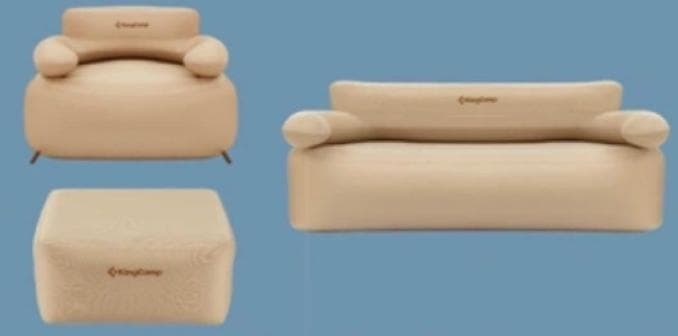 【超買得】KingCamp エアーソファーセット（シングル・ダブル・オットマン）