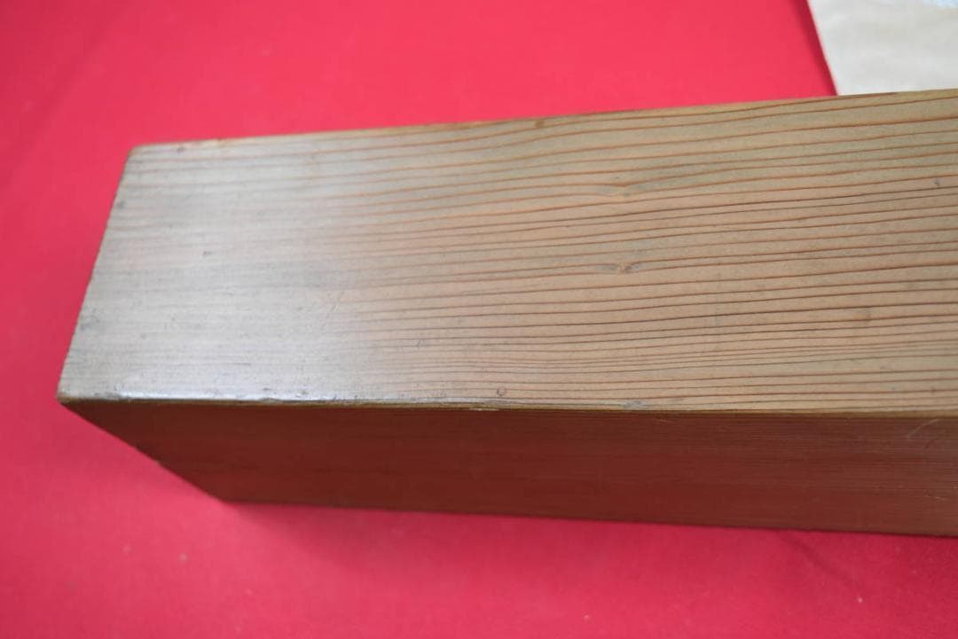 掛軸用杉箱/磨き時代箱/刀箱/内寸75.6㎝×7.2㎝/掛軸☆宝船☆AB-266