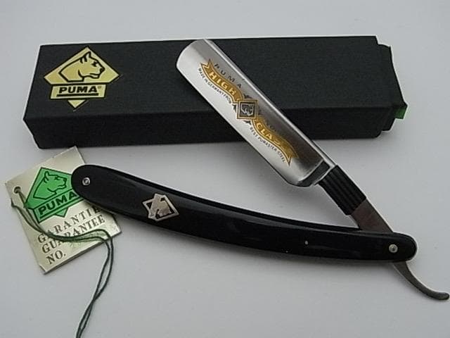 未使用 西洋剃刀 PUMA 0905 ハイクラス カミソリ かみそり レザー