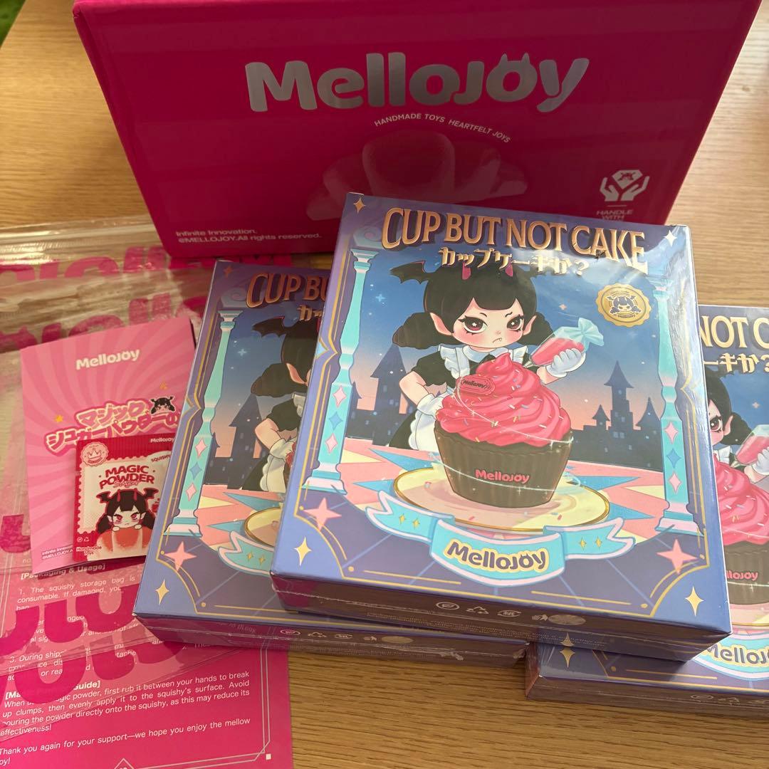 メロジョイMellojoy カップケーキか? 未開封シュリンク付 ３個 ピンク箱
