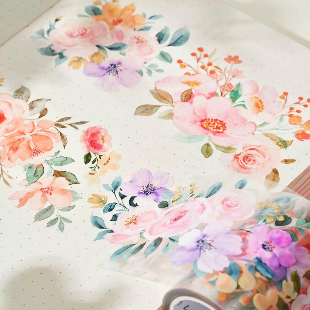 WT《演花集》 PETテープ　海外マスキングテープ 【1194】