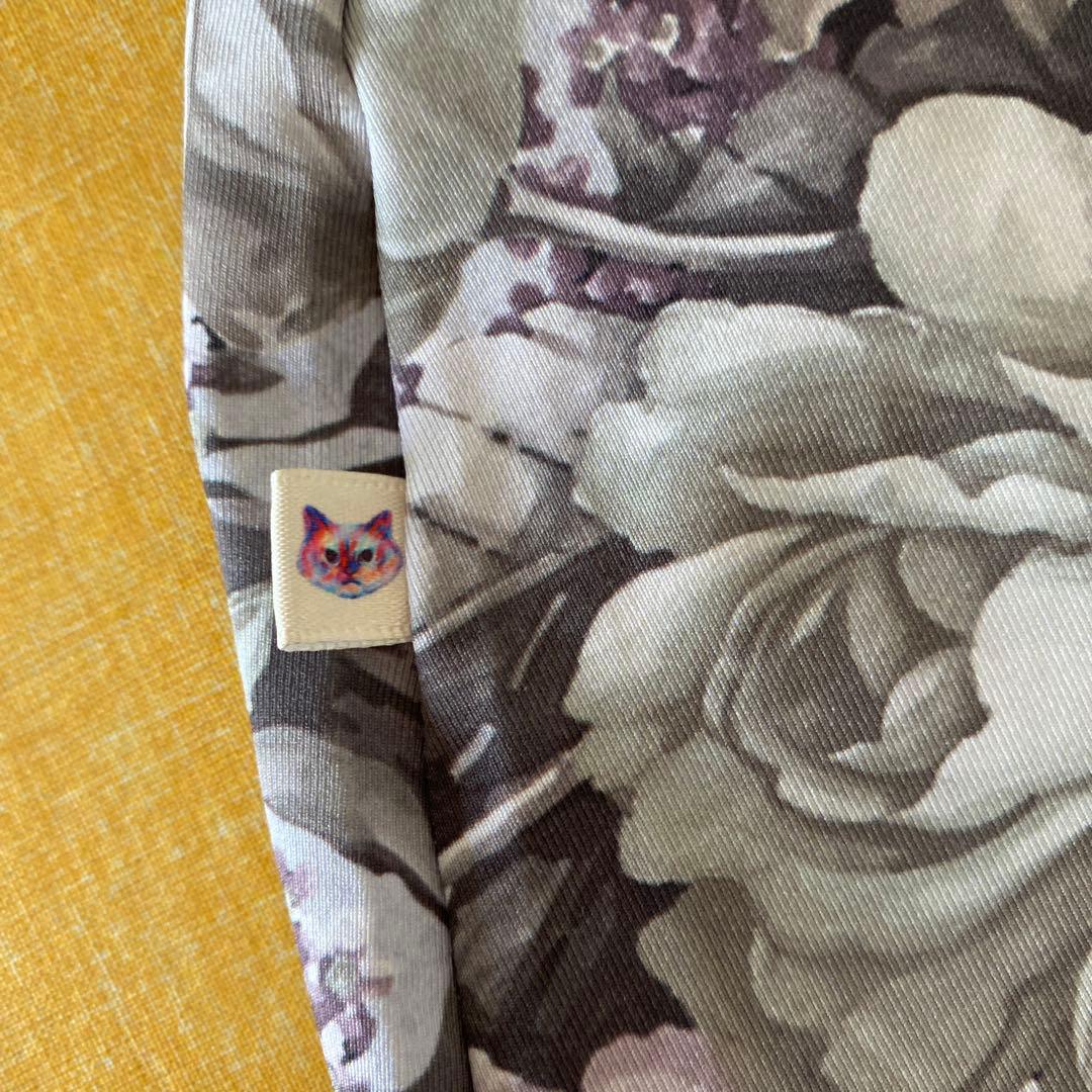 unoaフラワーゲートサンドグレー ノースリーブレオタードMLサイズ