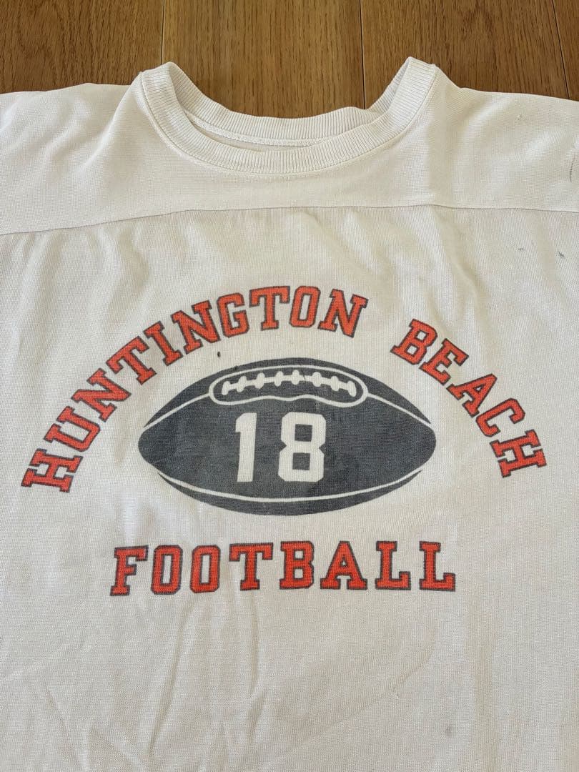 champion チャンピオン70s フットボールTシャツ　染み込み　3段