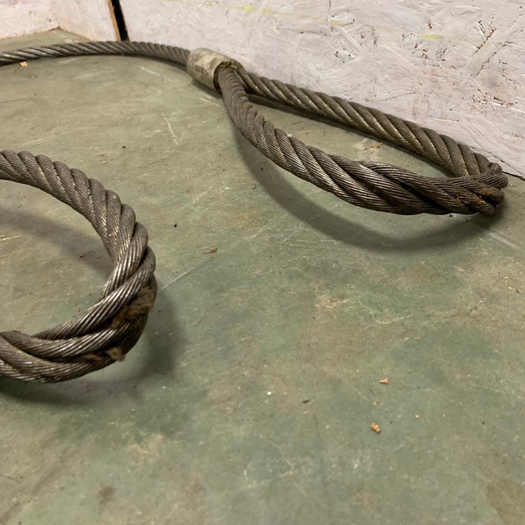 神鋼 シンコー ワイヤーロープ 牽引 玉掛け 28mm 2.5m 工事用材料 ②