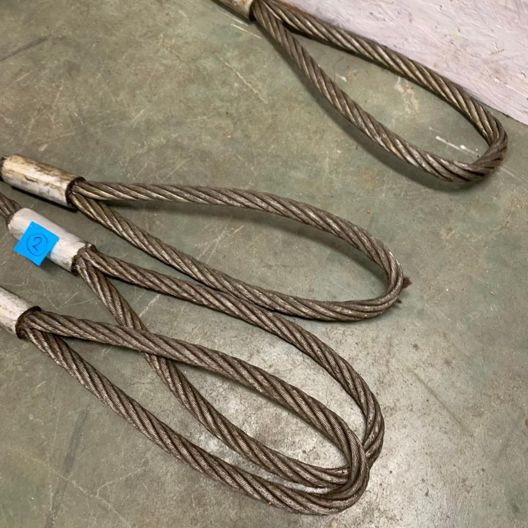 神鋼 シンコー ワイヤーロープ 牽引 玉掛け 28mm 2.5m 工事用材料 ②