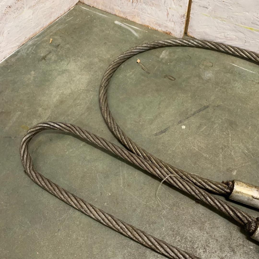 神鋼 シンコー ワイヤーロープ 牽引 玉掛け 28mm 2.5m 工事用材料 ②