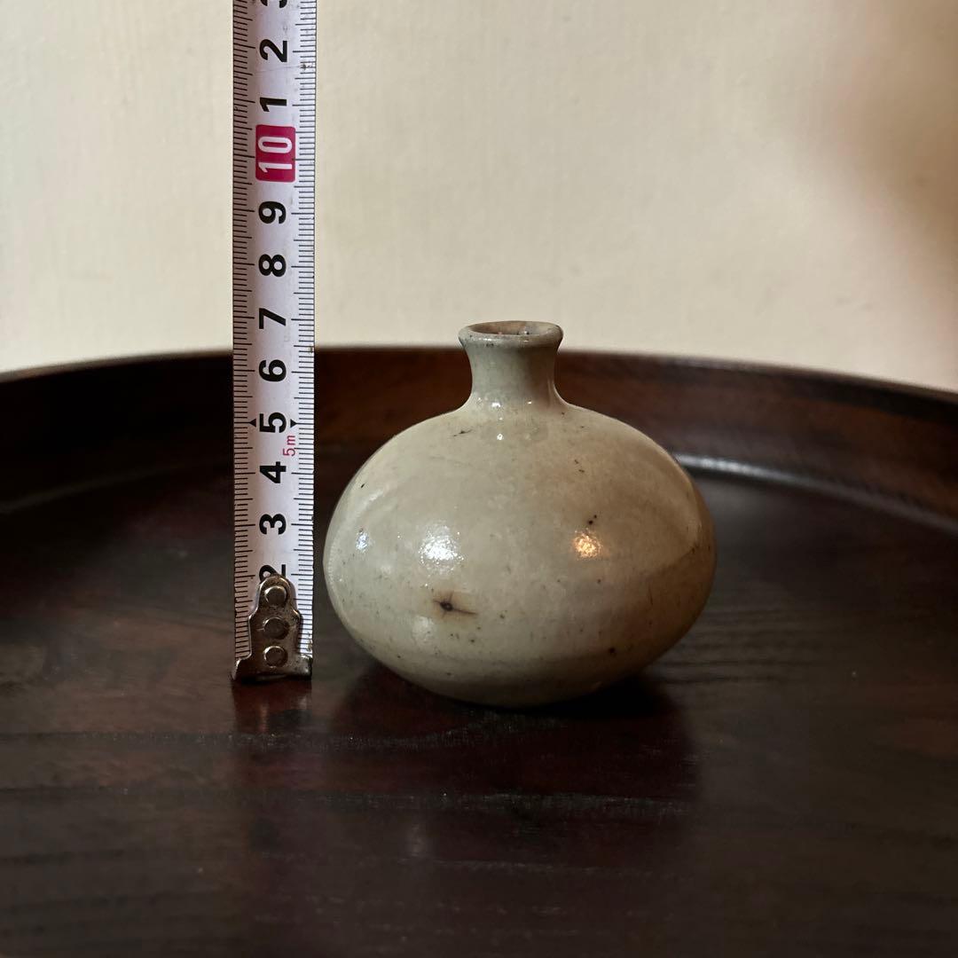 古丹波　白丹波油壷　江戸時代 小壺 花器 酒器 民藝 検:白洲正子　李朝 粉引