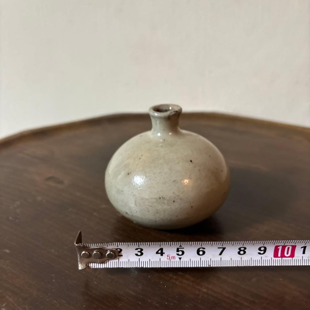 古丹波　白丹波油壷　江戸時代 小壺 花器 酒器 民藝 検:白洲正子　李朝 粉引