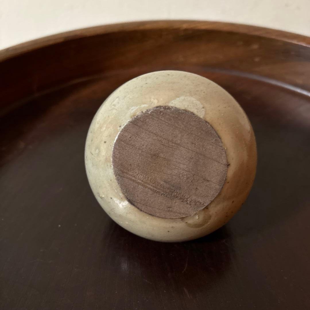 古丹波　白丹波油壷　江戸時代 小壺 花器 酒器 民藝 検:白洲正子　李朝 粉引