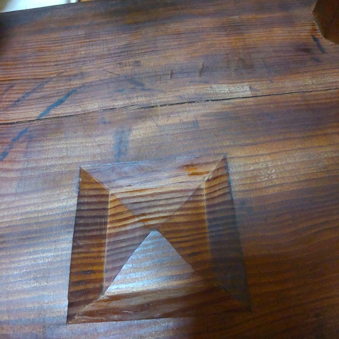 赤樫(あかがし)碁盤　真天地柾目　4.6寸　カバーなし