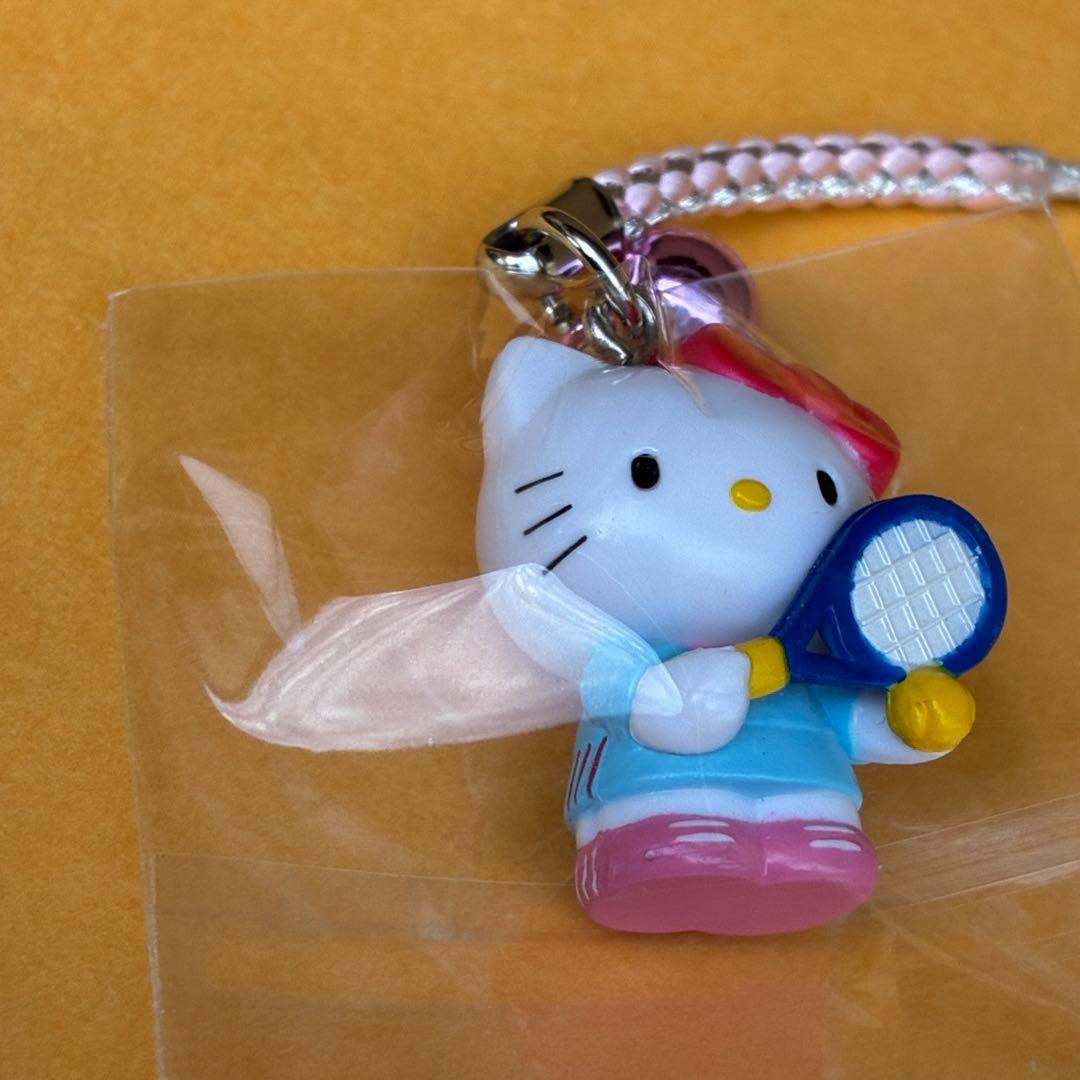 ★激レア★体育会系 テニス部 ストラップ 根付★ご当地キティ ハローキティ 希少