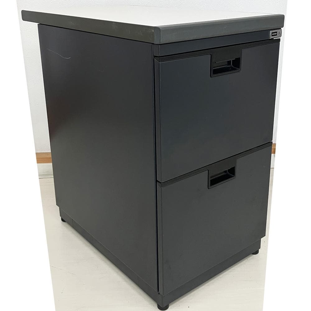 #2876　UCHIDA　袖机　サイドデスク　脇机　内田洋行　ホワイト系天板