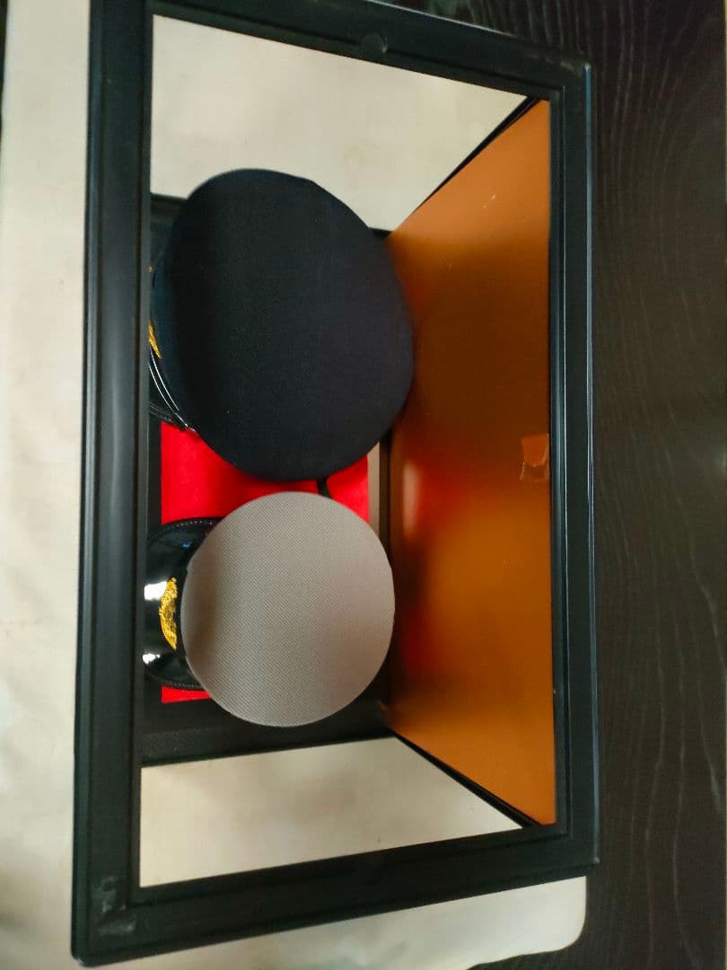 【希少】警察官帽子　ミニチュア　セット　2点　組み立て式ケース付　昭和レトロ