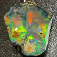 【30CT】　エチオピア　オパール　原石　青　緑　鉱物標本　ウェロ産