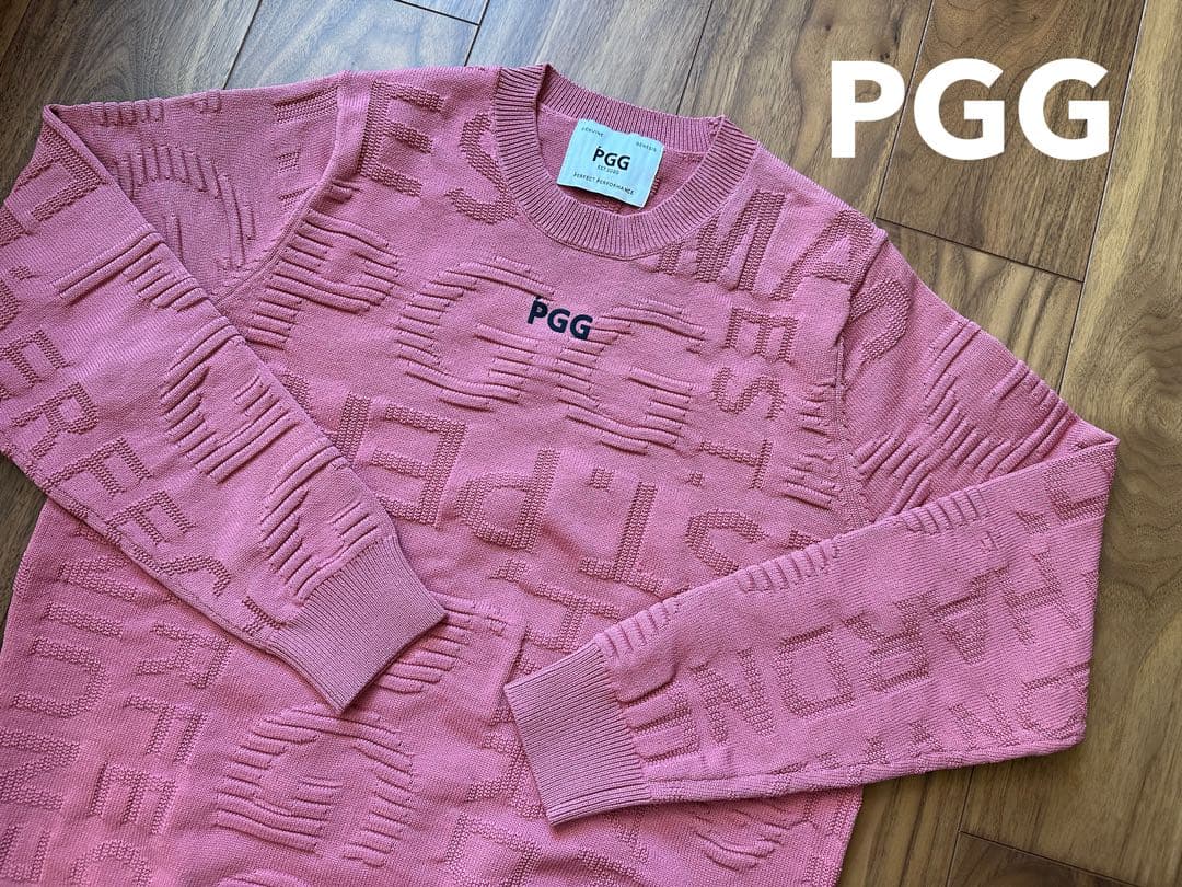 パーリーゲイツ　PGG ニット　サイズ５　メンズ　ピンク