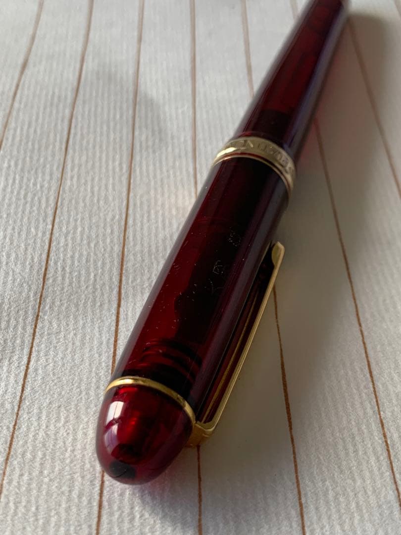 プラチナ 3776 ボルドー 万年筆 14K