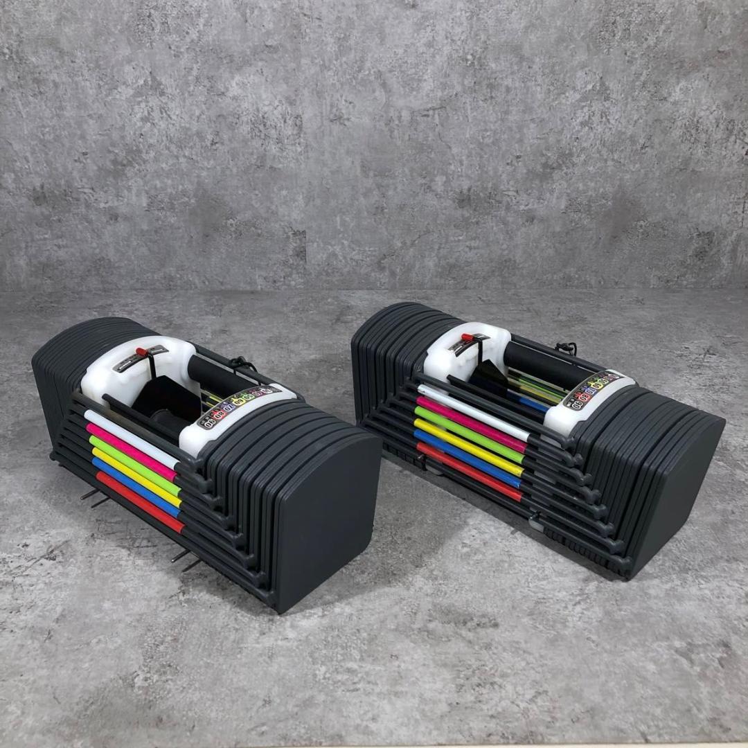 美品 POWER BLOCK 可変式 ダンベル 82kg セット 【2/2】