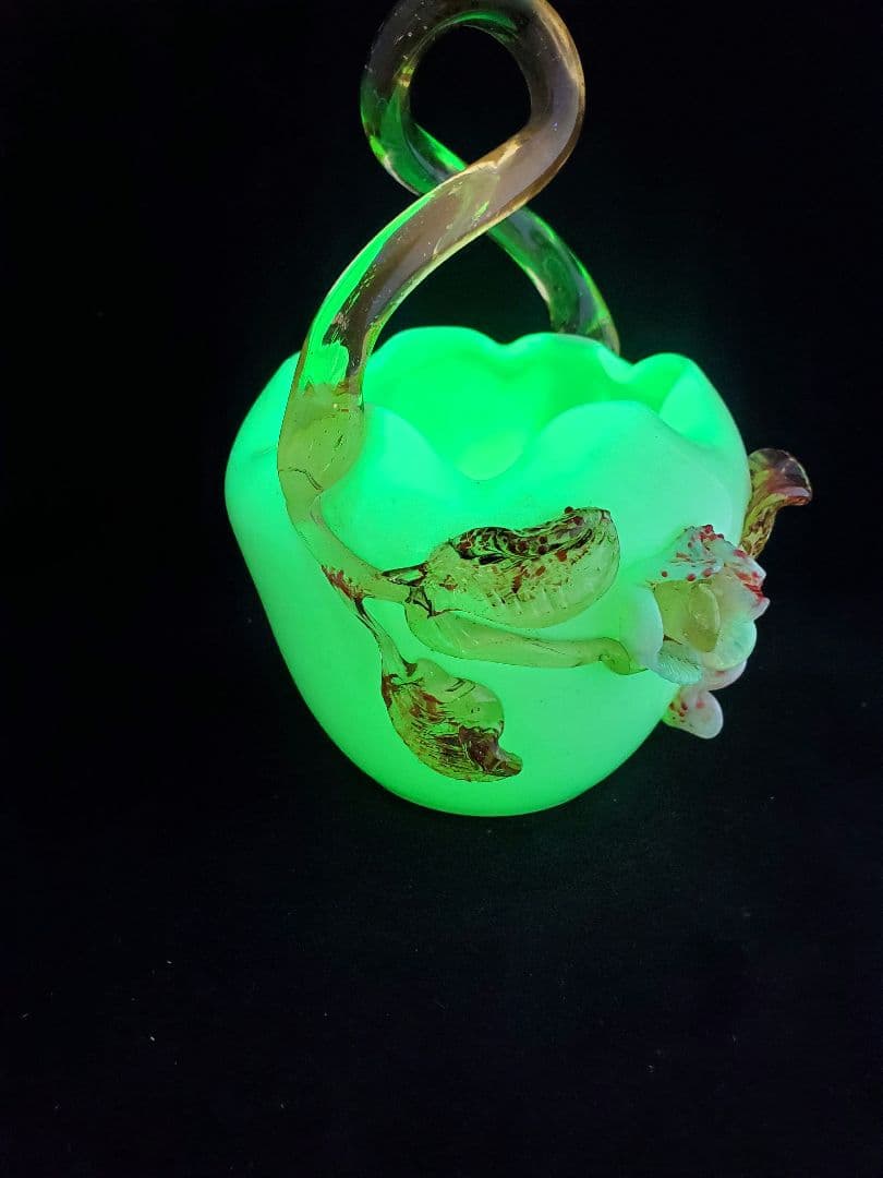 アンティーク ミルクガラス花瓶 19世紀前後 英国製