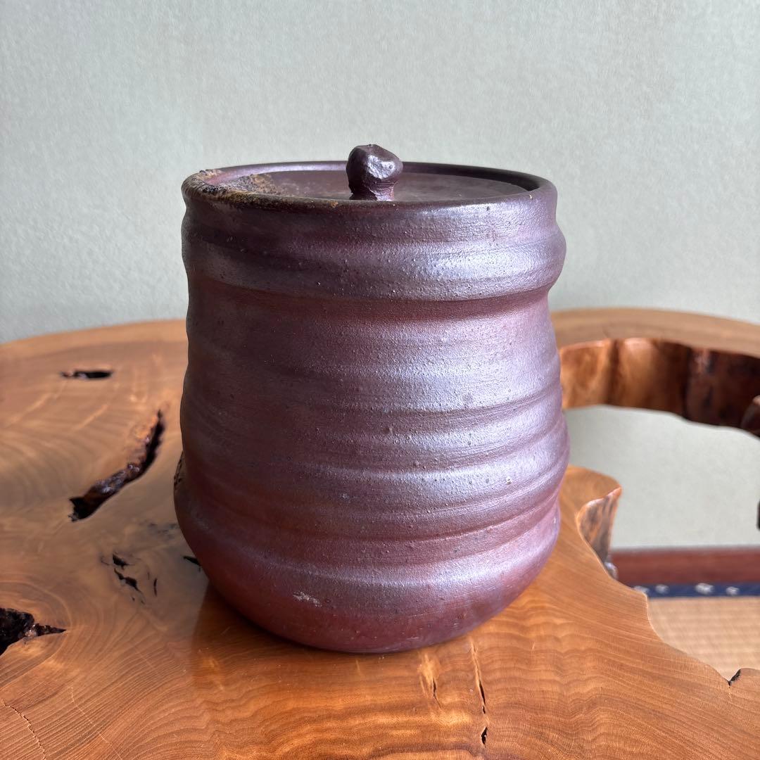 津軽金山焼 松風造 水指 茶道具 共箱