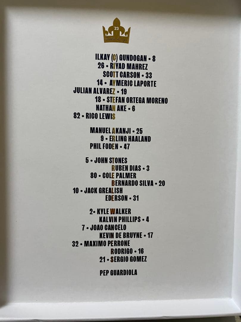 マンチェスター・シティ 3冠達成記念ユニフォーム