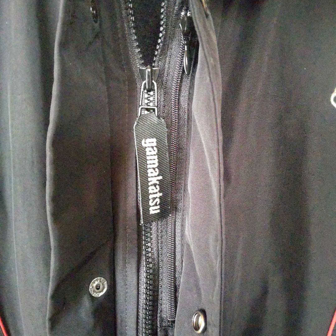 gamakatsu ウインドアップレインスーツ 上下セット 黒