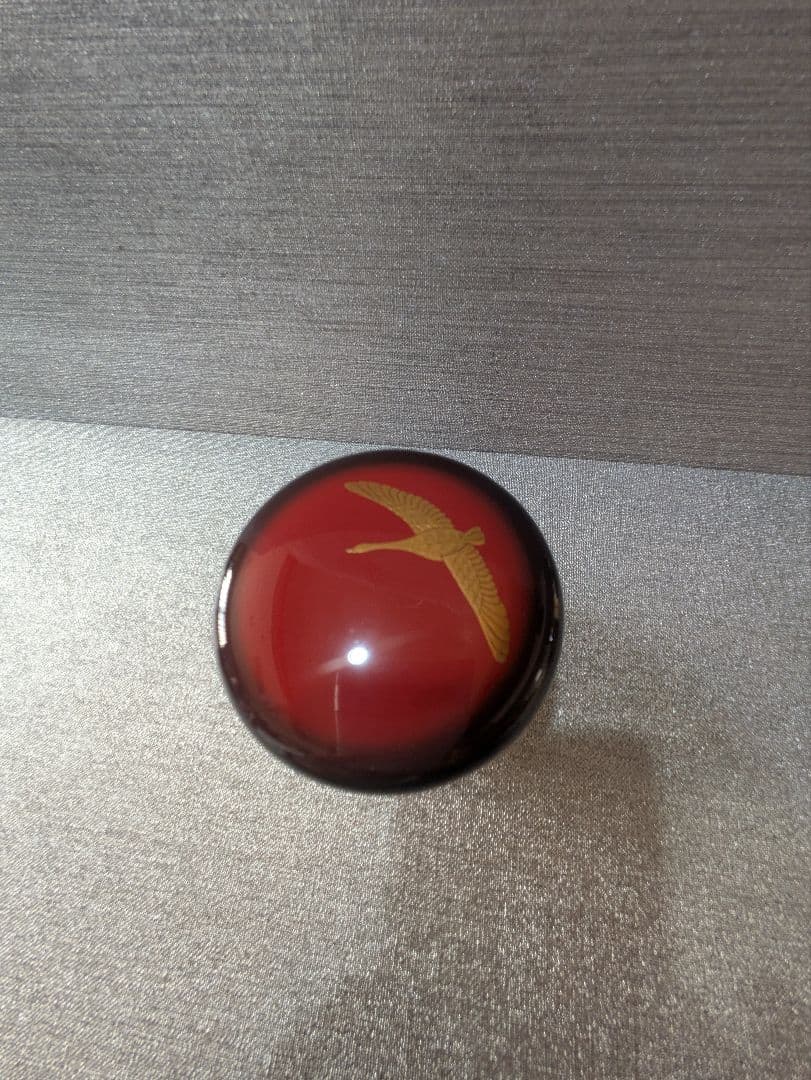 甲紅ニ季鳥裏銀地棗　宗完箱