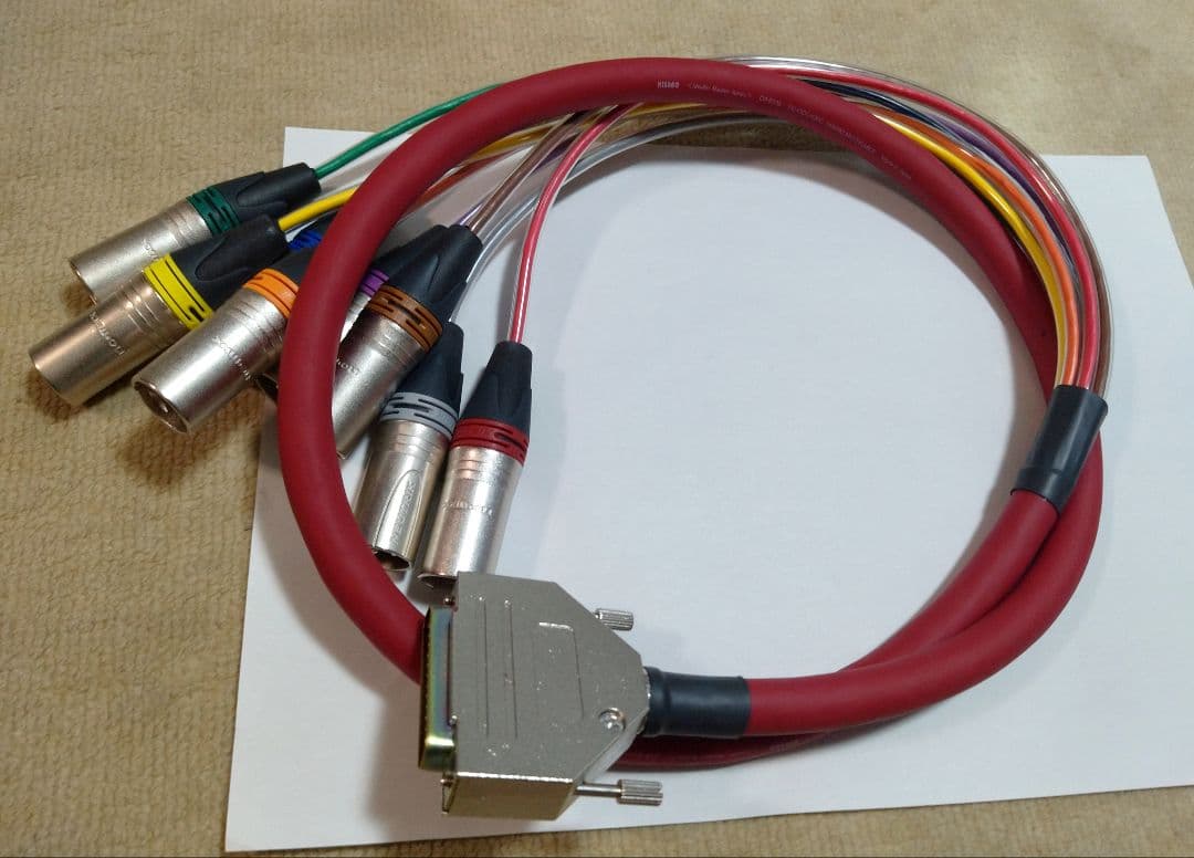 HISAGO PCOCC 8ch D-Sub25→XLRコネクターオス 1.3m