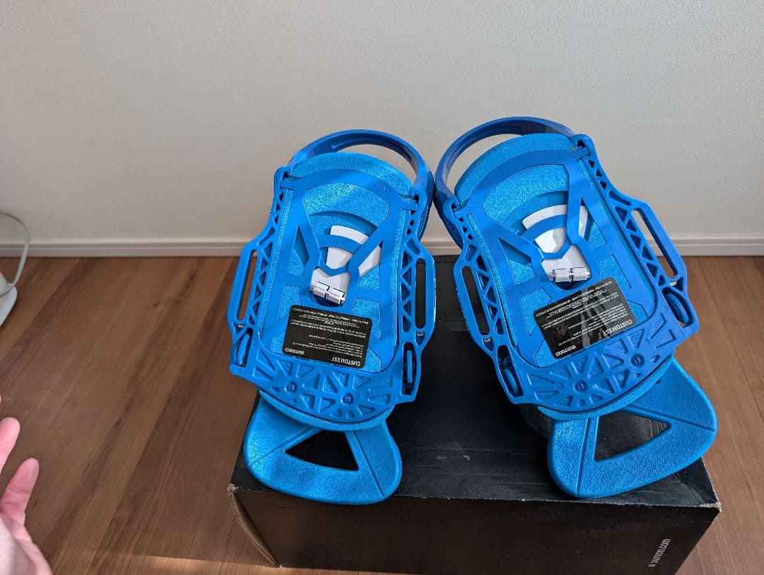 〘未使用品〙BURTON CUSTOM ビンディング ブルー　US/Msize