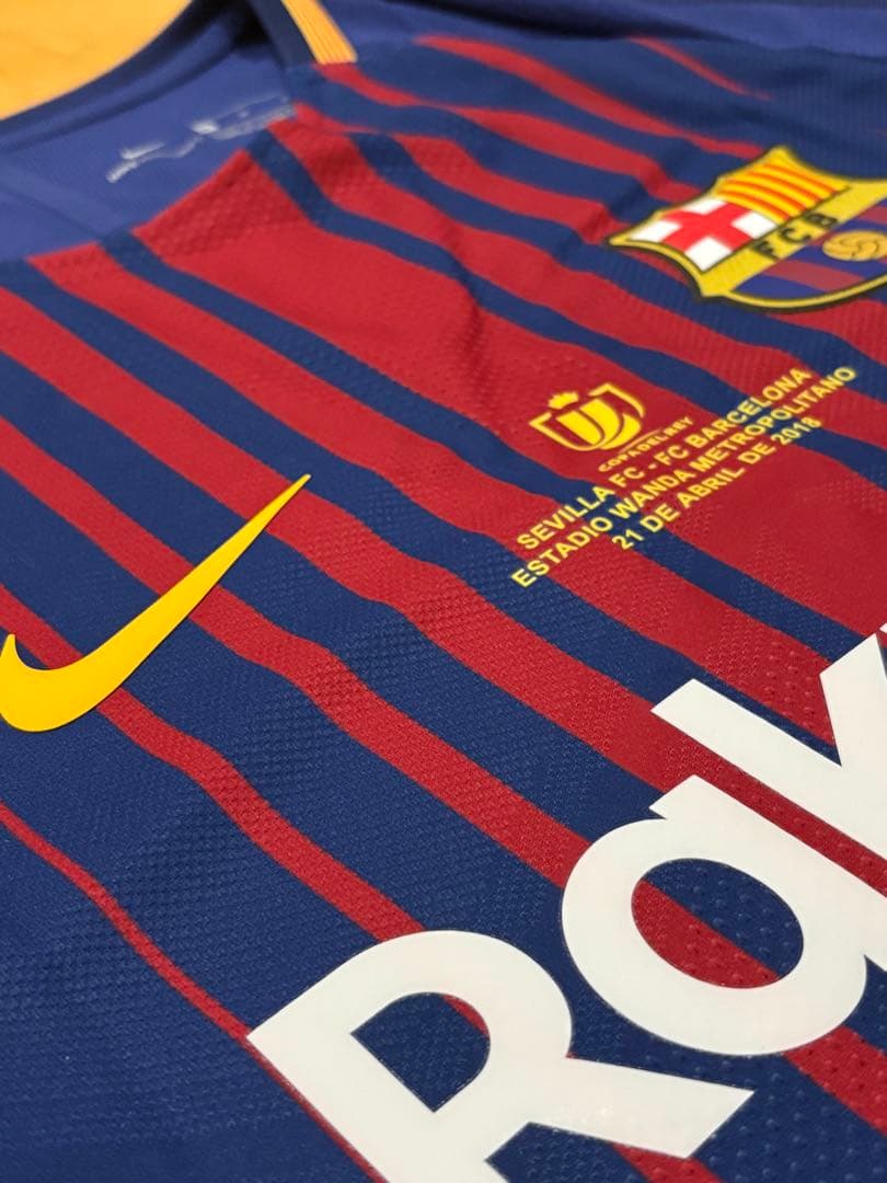 正規品 オーセンティック 新品 バルセロナ 17/18 国王杯 イニエスタ M