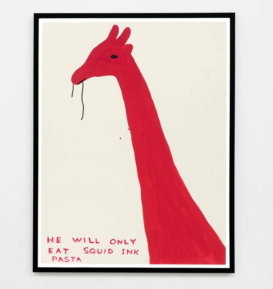 【新品輸入ポスター】デイヴィッドシュリグリー　赤いキリン