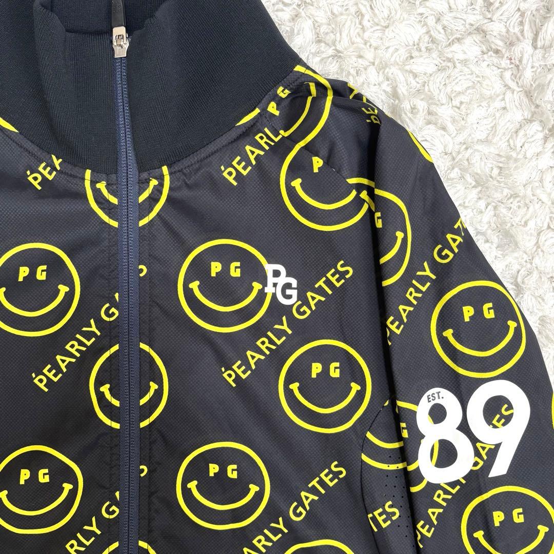 超希少✨パーリーゲイツ タフレックス ドビー ブルゾン PGスマイル ネイビー