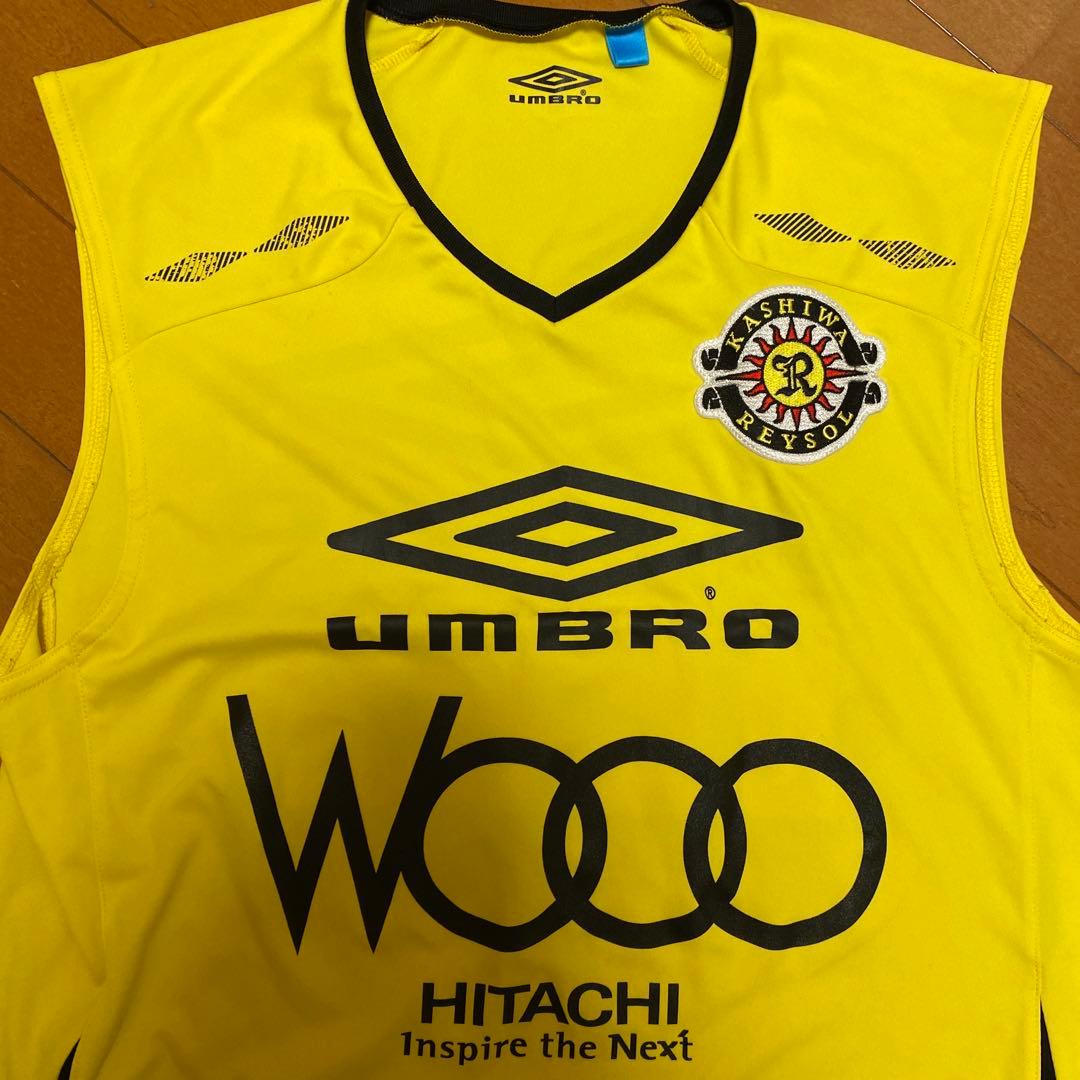 選手支給UMBRO イエロー シャツ HITACHI スポンサー