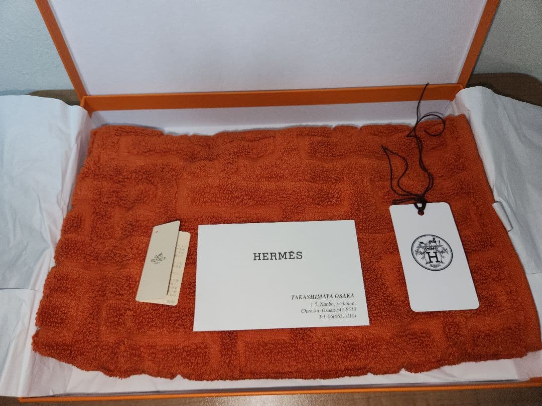 HERMES タオル ステアーズ オレンジ