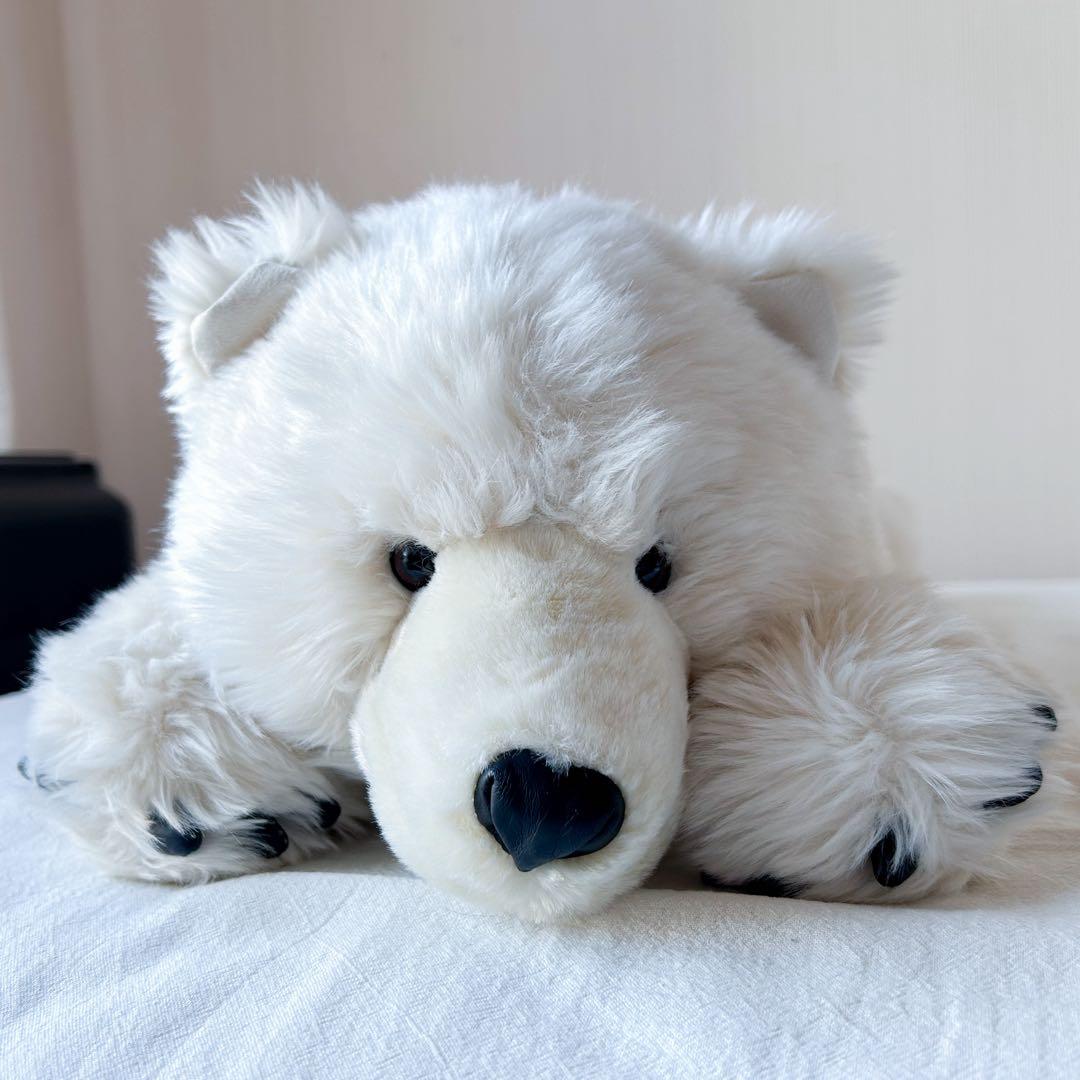 DITZ ぬいぐるみ くたくた ポーラーベア シロクマ ぬいぐるみ 寝そべり