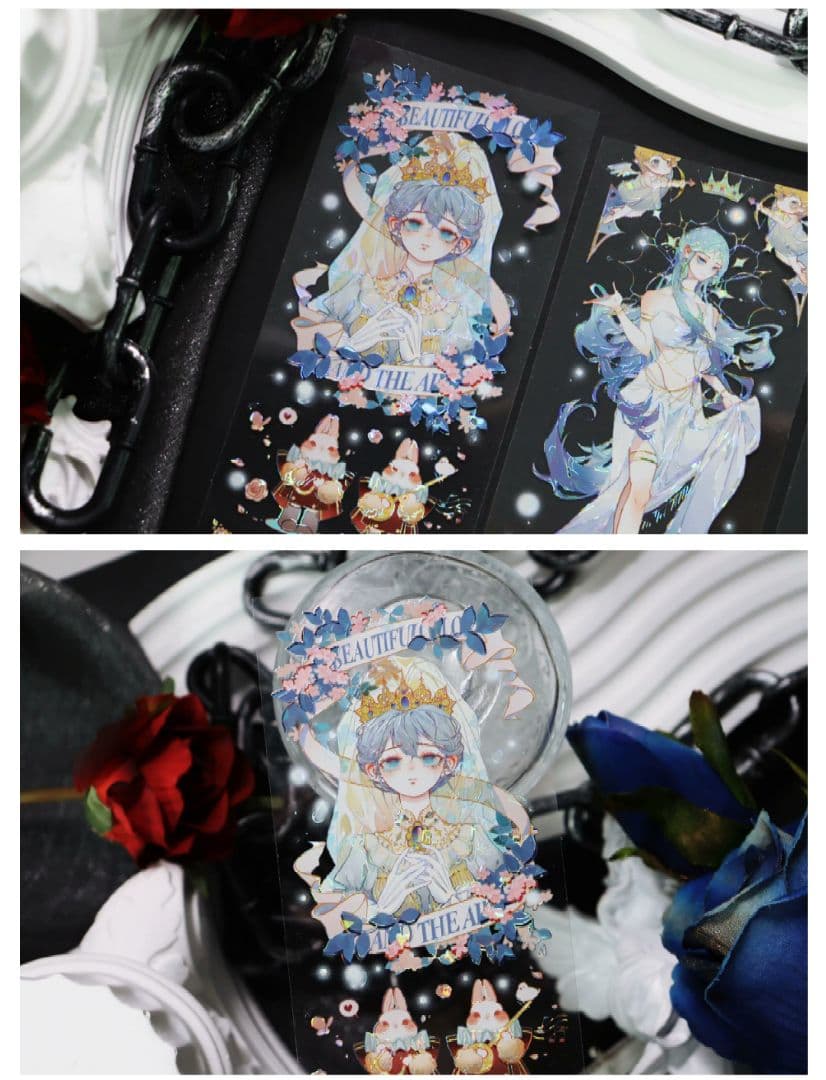 J963＃圣女祈愿(贝壳光)三毛喵切り売り海外人物マステ女の子