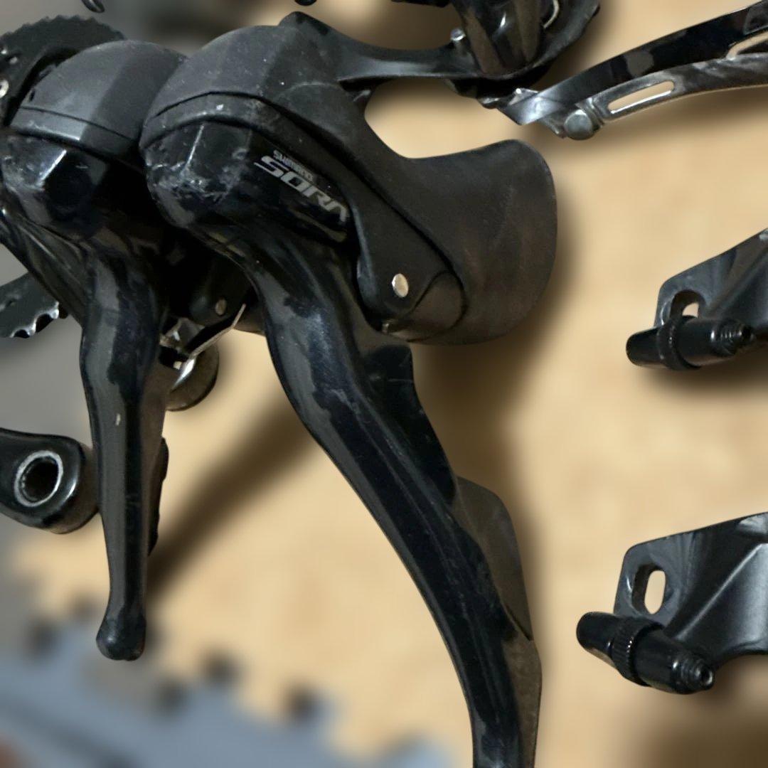 Shimano Sora R3000 2x9速 コンポセットsuginoクランク