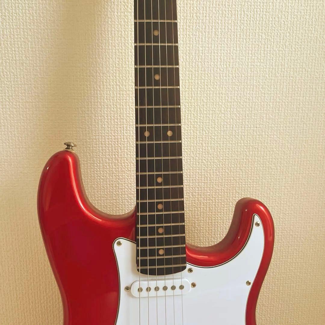 【たぁ様】BUSKER'S アーム付き エレキギター 赤 整備済み 島村楽器