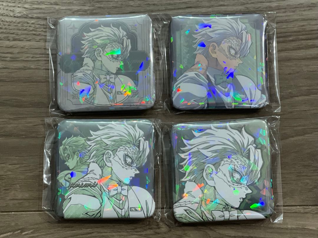 鬼滅の刃 モクテル 不死川実弥 ロトくじ グリッター缶バッジ 全4種コンプリート