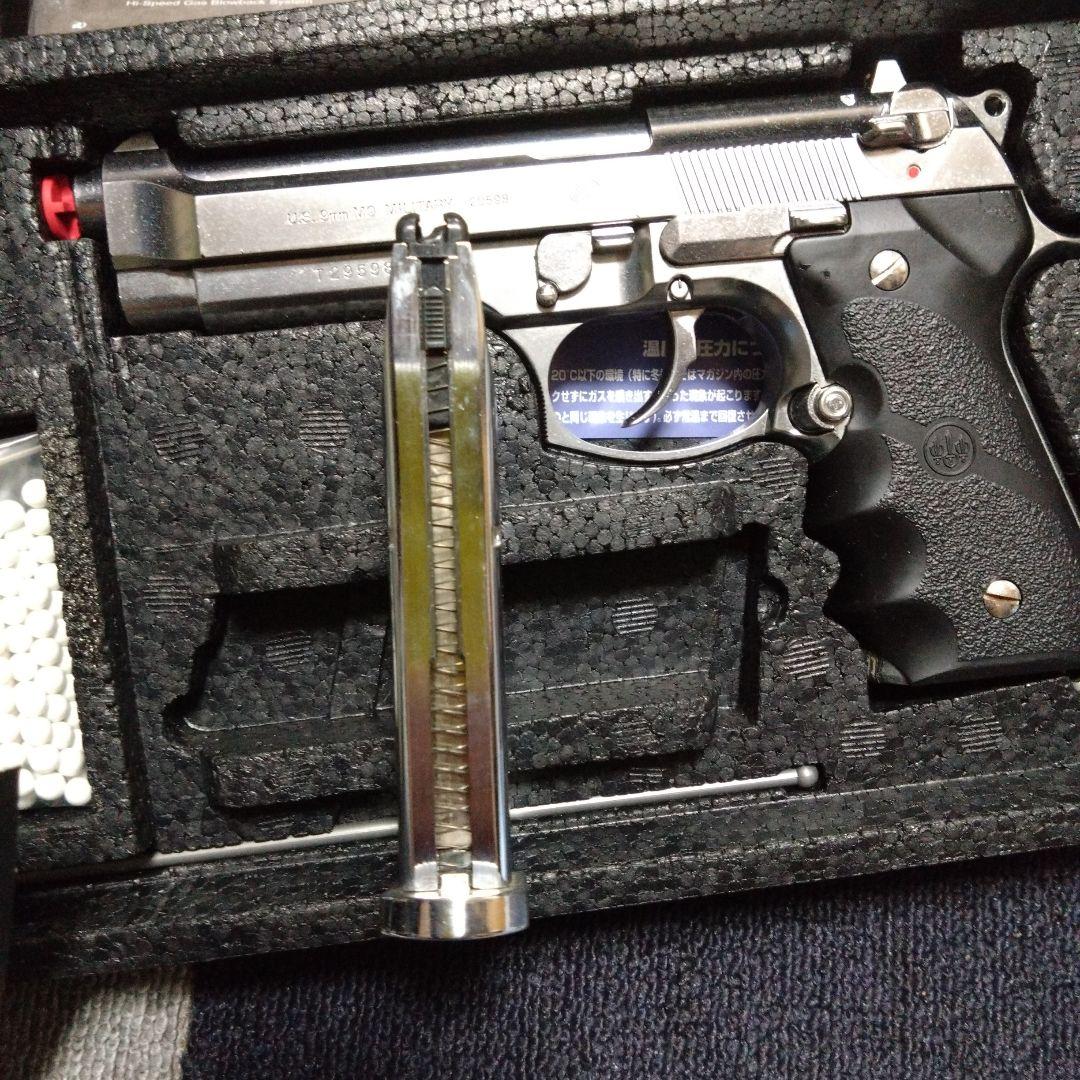 【ジャンク】東京マルイ ガスブローバック M92F クロームステンレス　ガスガン