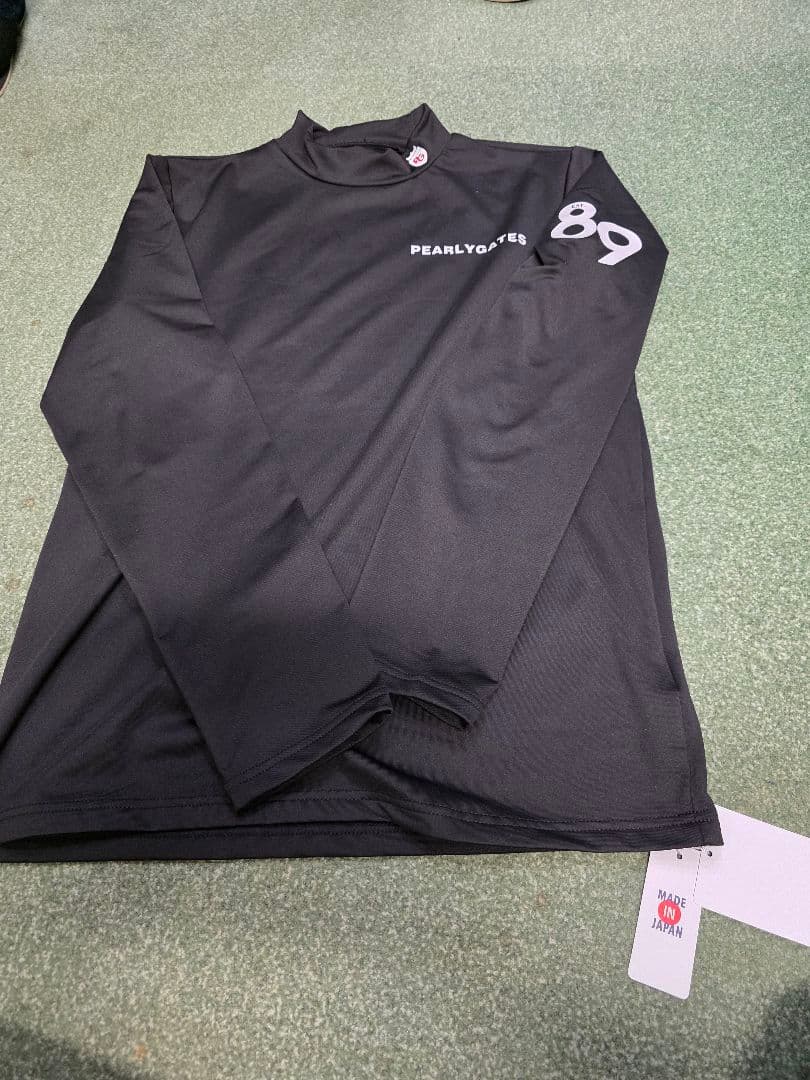 初売値下❤　PEARLY GATES ブラック長袖シャツ　裏起毛冬用　6号XL