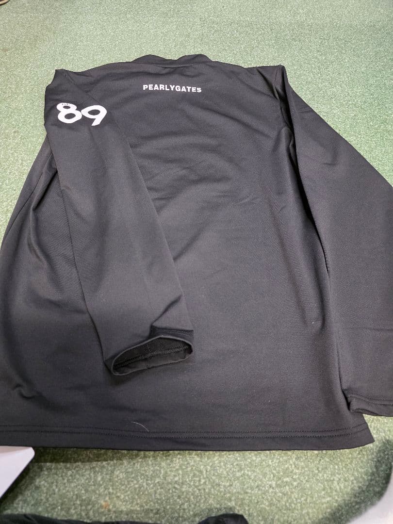 初売値下❤　PEARLY GATES ブラック長袖シャツ　裏起毛冬用　6号XL