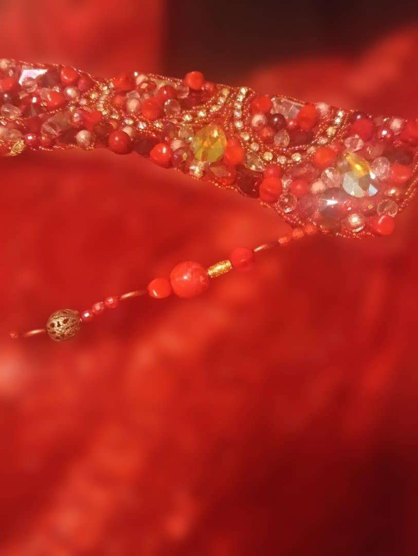 【新品Sale】エジプト製デザイナーズベリーダンス衣装セット赤