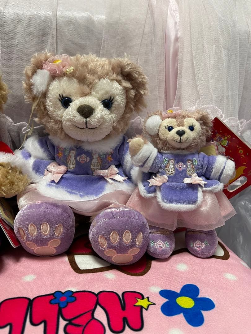 上海ディズニー2023旧正月ダッフィー、シェリーメイSSとキーチェーン4点セット