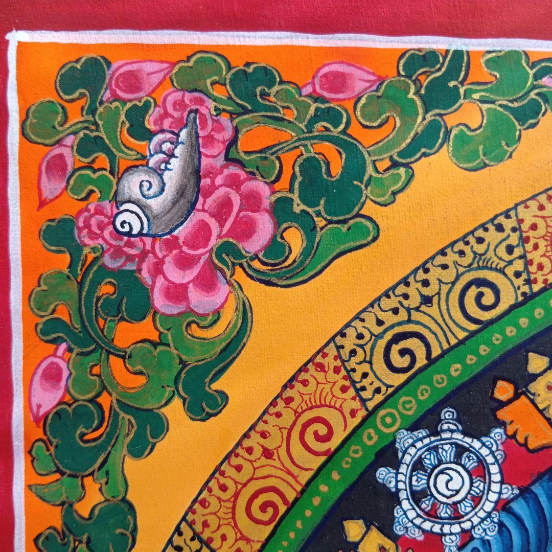 カーラチャクラ ・マンダラ　ネパール製　肉筆