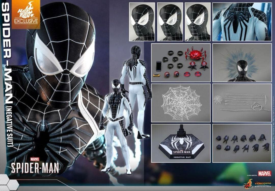 週末限定値下げ新品ホットトイズ1/6スケール スパイダーマン ネガティブスーツ版