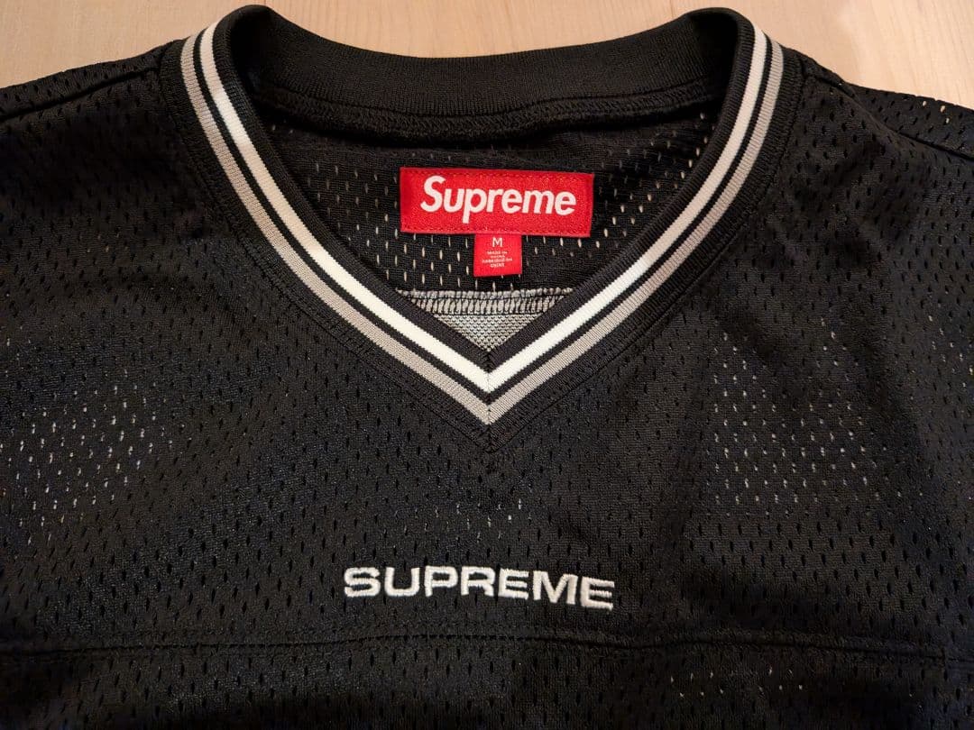 Supreme メッシュアメフトジャージ　黒　M