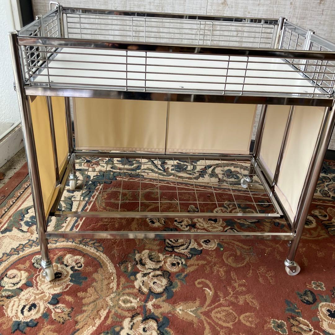 店舗什器 中折れ式ワゴン W900 店舗用品 陳列什器 販売ワゴン セールワゴン